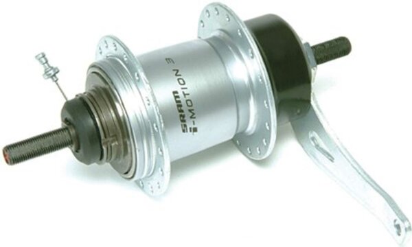 SRAM Getriebenabe "i-Motion 3" 3-Gang, mit Rücktrittbremse, Montageverpackung 178 mm Achslänge, Gabelweite 130 mm, mit D