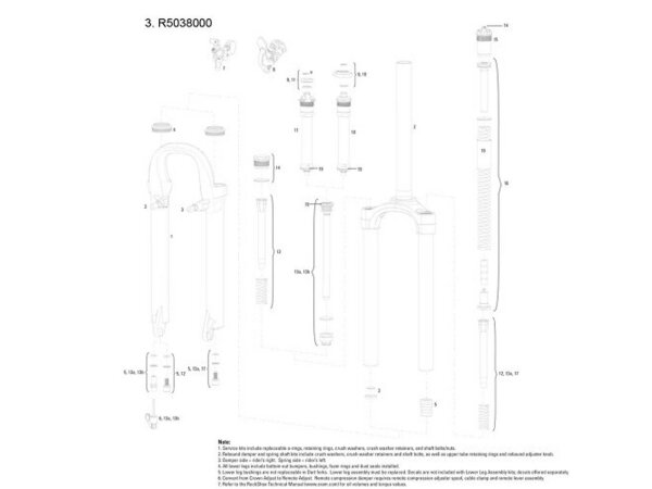 ROCKSHOX Bremssockel Set