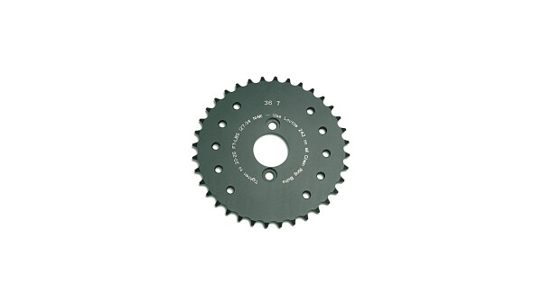 TRUVATIV Kettenblatt "BMX Luftalarm" SB-verpackt, Alu AL7075, schwarz (blast black) 6,35 mm breit 36 Z.