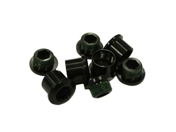 TRUVATIV Kettenblattschraube SB-verpackt für 1-fach Kurbel, mit Guard, Stahl , M8,5, schwarz, Satz zu 4 Stück, Gewindelä