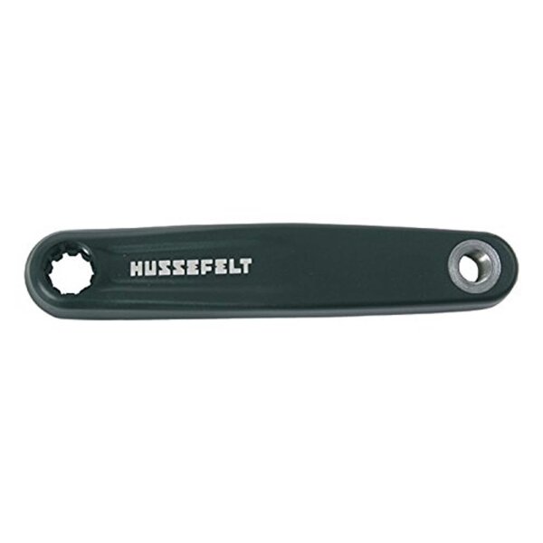 TRUVATIV Kurbel "Hussefelt" Für Howitzer Innenlager Links, Alu AL66, schwarz-matt 175 mm