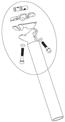 TRUVATIV Klemm Kit für Sattelstütze Mit Schrauben und Klemmplatten für 2-fach Klemmung