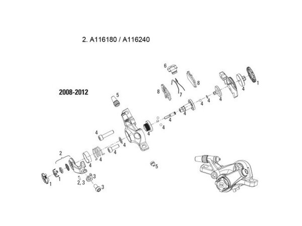 AVID Scheibenbremse "Ball Bearing 7" Mod. 08-15 Drehmomentarm Kit, MTB