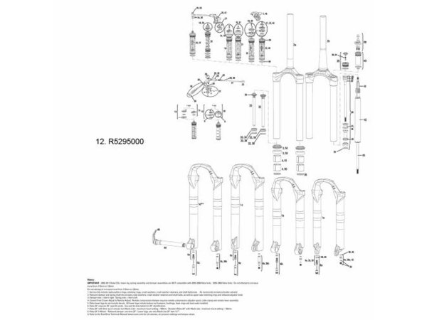 ROCKSHOX SID Race Motion Control 2008-2010 (32 mm) Spule, Gegenhalter , ext. Gate Kappe