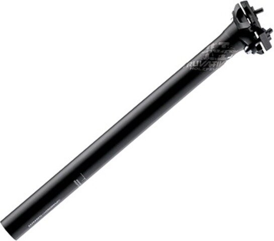 TRUVATIV Patentsattelstütze "Holzfeller" Alu 7050, 350 mm lang, matt-schwarz 0 mm Offset, 2-Schrauben-Einstellsystem Ø 30,9 mm