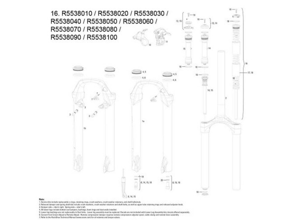 ROCKSHOX "XC 30" Feder 100 mm , 26" medium