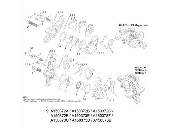 AVID Scheibenbremse "Elixir 7" Bremssattel Bremssattel kpl. , grau