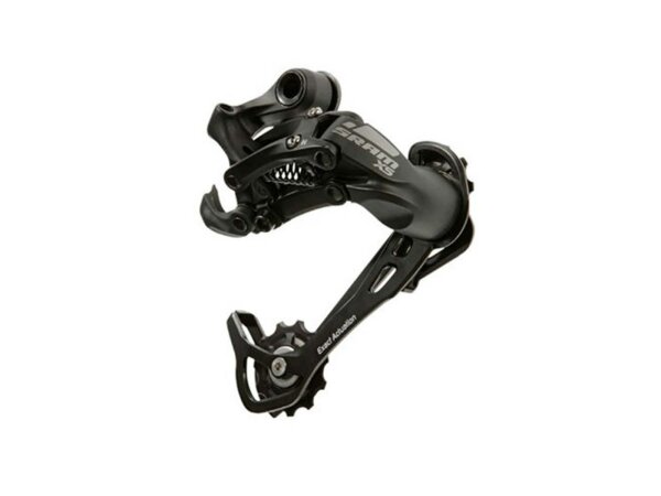 SRAM Schaltwerk "X5" 8-/9-fach, ESP 1:1 Übersetzung Äußerer und innerer Käfig aus Stahl, äußeres Gelenk aus Alu und inne
