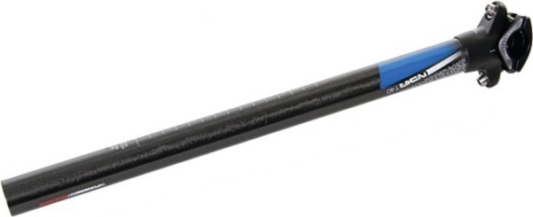 TRUVATIV Patentsattelstütze "Noir T40" Carbon Schaft, geschmiedeter Alu-Kopf, 400 mm lang, ca. 225 g 2-Schrauben-Einstel
