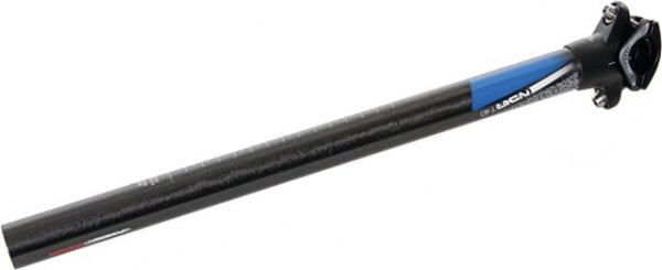 TRUVATIV Patentsattelstütze "Noir T40" Carbon Schaft, geschmiedeter Alu-Kopf, 400 mm lang, ca. 225 g 2-Schrauben-Einstel