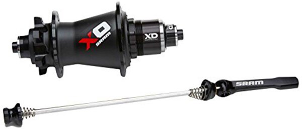 SRAM Kassetten-H.R.-Nabe "X0" 6-Loch Scheibenbremsaufnahme, Industrielager Passend für 12 mm Steckachse, inkl. Adapteren