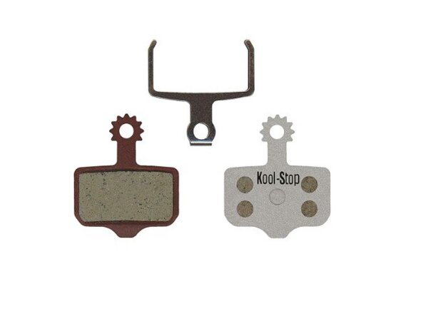 KOOL STOP Scheibenbremsbelag SB-verpackt , inkl. Befestigungsklammern/Pins, Karte à 2 Stück D-296 A, organisch , mit Alu