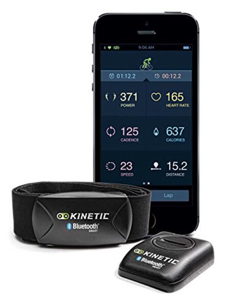 KINETIC Kraftmessungssensor "InRide" Präzises, kabelloses, hochladbares und weltweit erstes Bluetooth Smart und App-basi