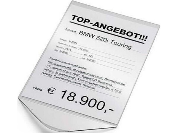 Preisblatthalter Din A 4 Hochformat