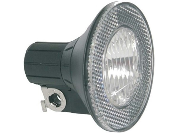 AXA Halogenscheinwerfer "9430" bis zu 15 Lux, Gehäuse aus schlagfestem Kunststoff. Lichtaustritt: Ø 46 mm, mit integrier