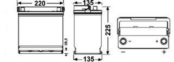 EXIDE Starterbatterie "Excell" CA-CA, Ma "EB450"