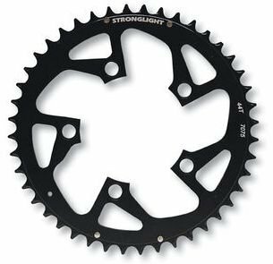 STRONGLIGHT MTB-Kettenblatt 5-Arm, 94 mm Lochkreis, Alu 7075, SB-verpackt, schwarz Mit CSA-Steighilfen, Shimano kompatib