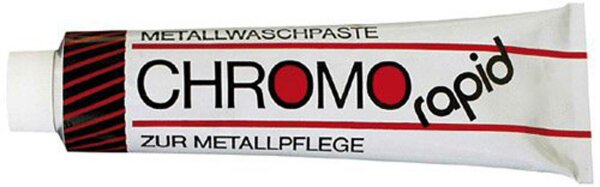 Metallwaschpaste "Chromorapid" Pflegemittel für alle Metalle, besonders bewährt bei Chrom, Aluminium, Kupfer und Messing