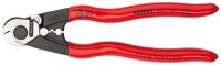 KNIPEX Drahtseilschere Geschmiedet, mit zwei Press...
