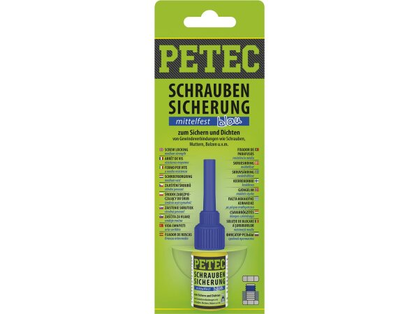 Petec Schraubensicherung mittelfest blau  Flasche