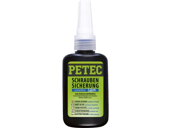 Petec Schraubensicherung mittelfest blau  Flasche