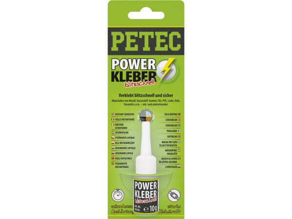 Petec POWER KLEBER blitzschnell Sekundenklebstoff SB-Karte