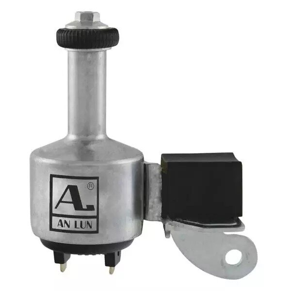 ANLUN Dynamo SB-verpackt Gehäuse Aluminium, silber eloxiert 6 V / 3 W, mit Doppelanschluss (+ und -) und Gummilaufrolle,