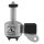ANLUN Dynamo SB-verpackt Gehäuse Aluminium, silber eloxiert 6 V / 3 W, mit Doppelanschluss (+ und -) und Gummilaufrolle,