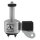 ANLUN Dynamo SB-verpackt Gehäuse Aluminium, silber eloxiert 6 V / 3 W, mit Doppelanschluss (+ und -) und Gummilaufrolle,