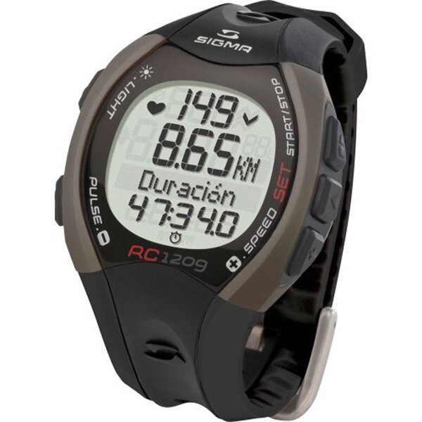 SIGMA SPORT Pulsfrequenzcomputer "RC 1209" SB-verpackt , für einen Läufer sind Streckenlänge, Laufgeschwindigkeit und He