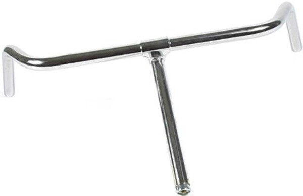 ERGOTEC Lenker-Vorbau-Einheit Holland-Nostalgie-Lenker, Griffweite 570 mm, Stahl Schaft 260 mm, Ø 22,0 mm, mit langen Gr