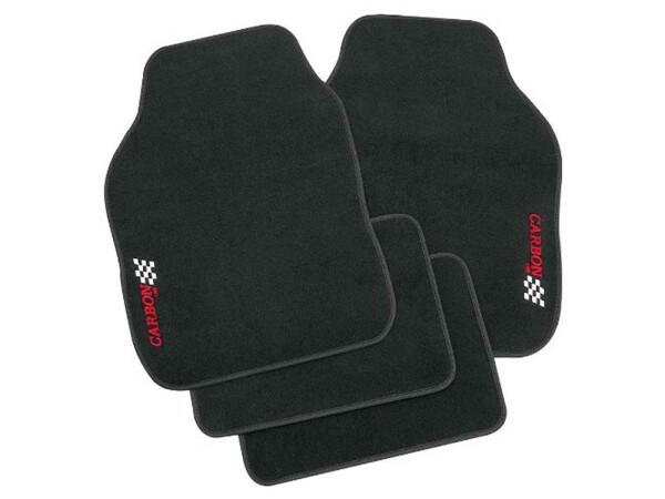 Autoteppich Carbon Schwarz 4tlg