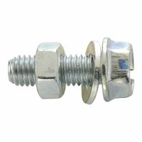 Sechskant-Scheibenkopfschraube Verzinkt, mit Schli M5 x...