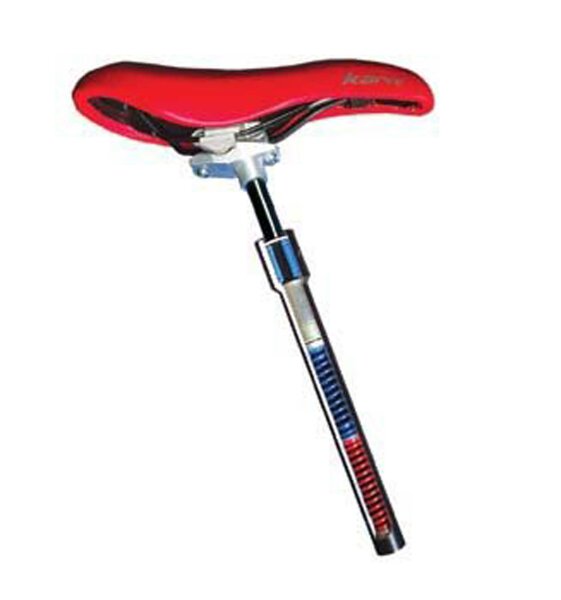 AIRWINGS Feder-Patentsattelstütze "Evolution 360" 50 mm Federweg, für Fahrergewicht 75 - 140 kg, 360 mm lang SB-verpackt