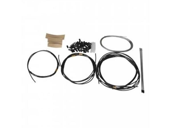 NOKON Schaltzugset "KON 09935" Carbon, SB-verpackt, einbaufertiges Schaltset für Rennrad und MTB Vorne und hinten, inkl.