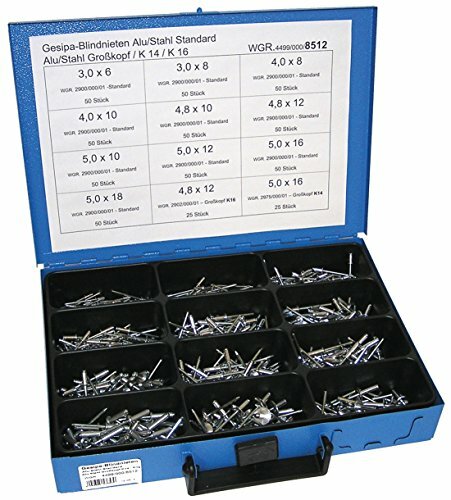 GESIPA Blindnietensortiment Standard, Aluminium /  im Blechkasten
