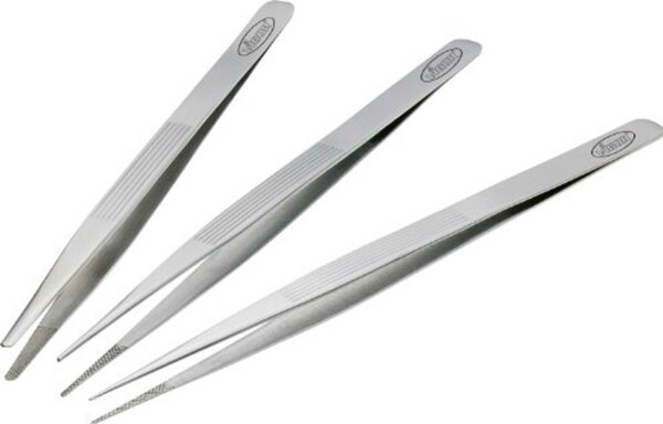 VIGOR Pinzettensatz Länge 180 mm, Stahl, rostfrei, in Kunststoffh