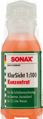 SONAX Scheibenreiniger "KlarSicht 1:100" 25 ml Flasche im Thekendisplay, Frischeduft