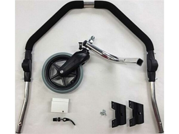 KIDS TOURING Buggy-Set 12", für den Umbau des Kinderfahrradanhänger zum Kinderwagen, bestehend aus: Kunststoffrad mit Vo
