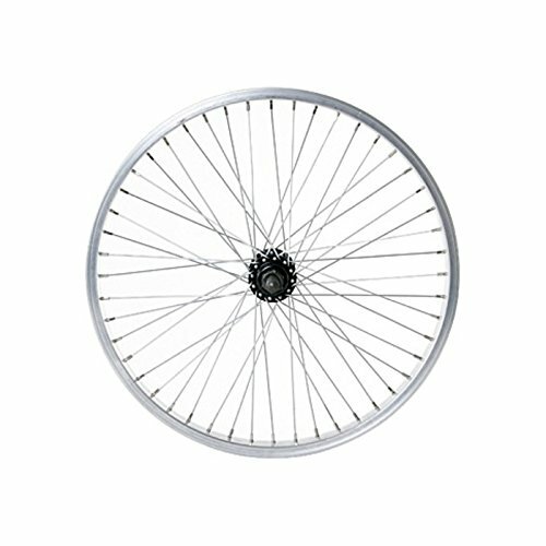 BMX Laufrad silberne Felge, silberne Speichen, Hinterrad mit Aufnahme zum Schrauben 48 L., vorne 20", 14 mm
