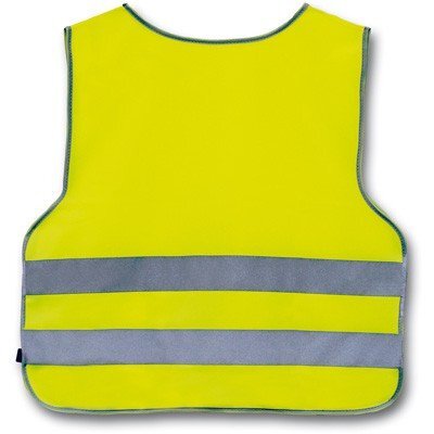 4-ACT Kinder-Reflexüberwurf SB-verpackt, 3M-Reflex Material Bequeme Anpassung durch seitliche Klettverschlüsse, gelb, Ze