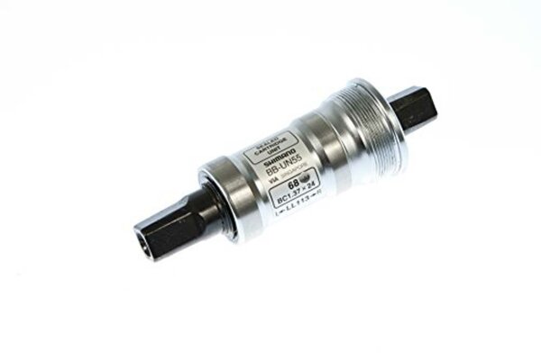 SHIMANO Innenlager 4-kant, SB-verpackt Für Kettenschutzmontage geeignet BB-UN55 (Deore XT), BSA -Gewinde (1,37" * 24 / 6
