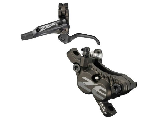SHIMANO Scheibenbremse "Zee" BR-M640 Hydraulisch , Post-Mount, Resin Pads, kpl. mit Hebel ohne Bremsscheibe, 4-Kolben Br