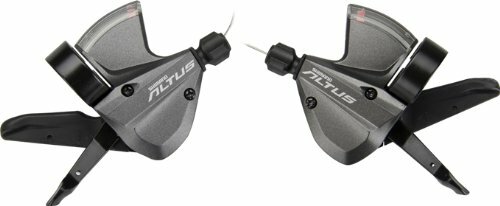 SHIMANO Daumenschalthebelset "Altus" SL-M370 Mod. 14 SB-verpackt, 3/9-fach mit Ganganzeige schwarz