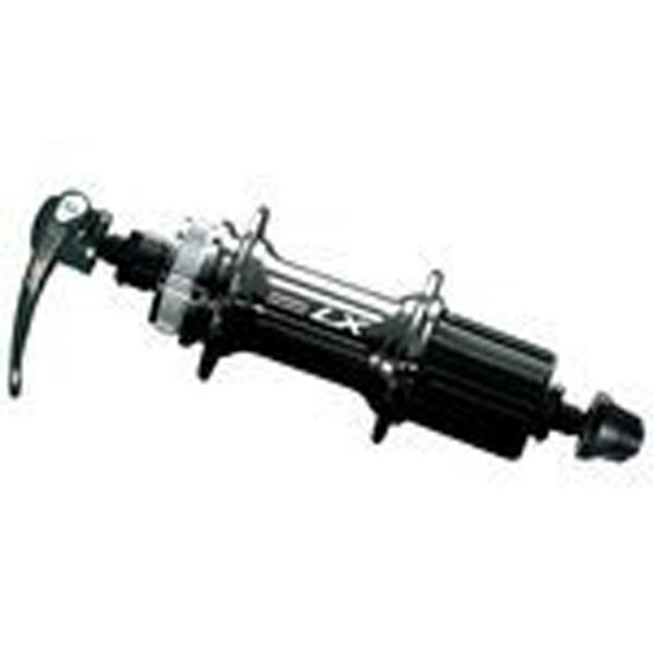 28" Hinterrad Nabe: Shimano "Deore LX", 8-/9-/10-fach , Hohlachse, Center Lock, schwarz