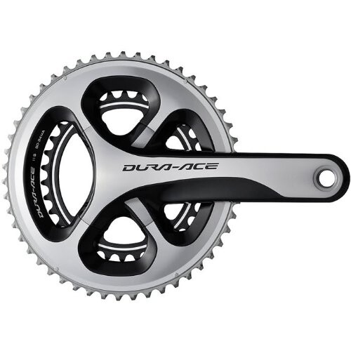 SHIMANO Kettenradgarnitur "Dura Ace" FC-9000 Mod. 13 Hollowtech II, 11-fach Dünnwandig geschmiedete Alu Kurbeln, großes 