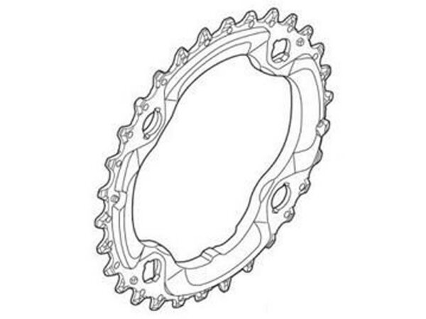 SHIMANO Kettenblatt "XT FC-M782" 4-Arm, 96/64 mm Lochkreis, 3-/10-fach, SB-verpackt 30 Z. AN