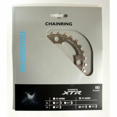 SHIMANO Kettenblatt "XTR" 4-Arm, 104/64 mm Lochkreis, 10 fach, SB-verpackt 28 Z. AG (FC-M 985)