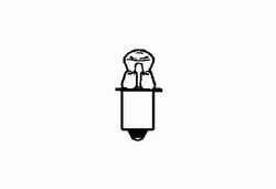 Glühlampe Stecksockel, Linsenform NF 3,7 V / 0,3 A , für Taschenlampen m. 3 Monozellen