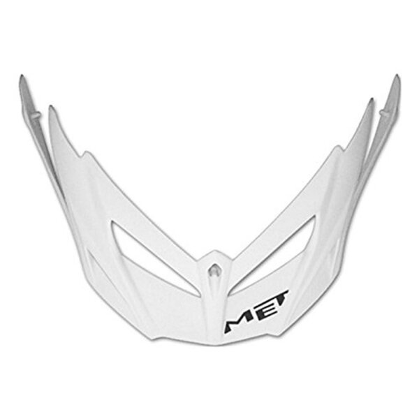 MET Ersatzteile für Terra Visier , matt weiß m. schwarzem Logo